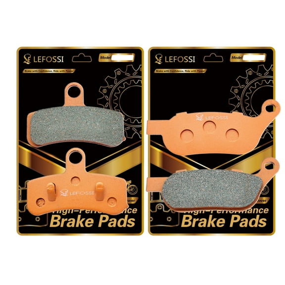 LE LEFOSSI Front and Rear Carbon Fiber Brake Pads Compatible with for Harley FLS Softail Slim 2012-2014 FLSTC Heritage Softail Classic 2008-2014 FA457F FA458R