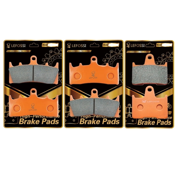 LE LEFOSSI Front and Rear Carbon Fiber Brake Pads Compatible with for Suzuki GSXR 1000 gsxr 1000 2001-2002 GS 1200 2001 GSX 1400 2001-2007 High Performance,Long Distance Touring FA188F FA254R
