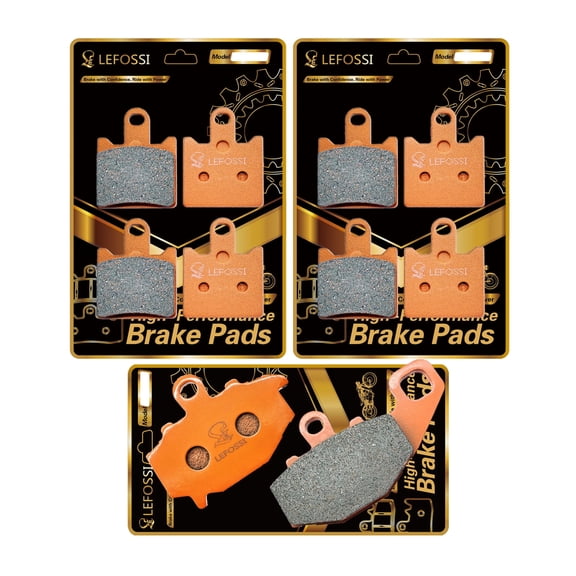 LE LEFOSSI Front and Rear Carbon Fiber Brake Pads Sets Compatible with for 2007 2008 2009 2010 2011 2012 2013 Kawasaki Ninja ZX6R ZX600 Ninja ZX-6R ZX600R ZX600P Replacement Kits FA417F FA192R