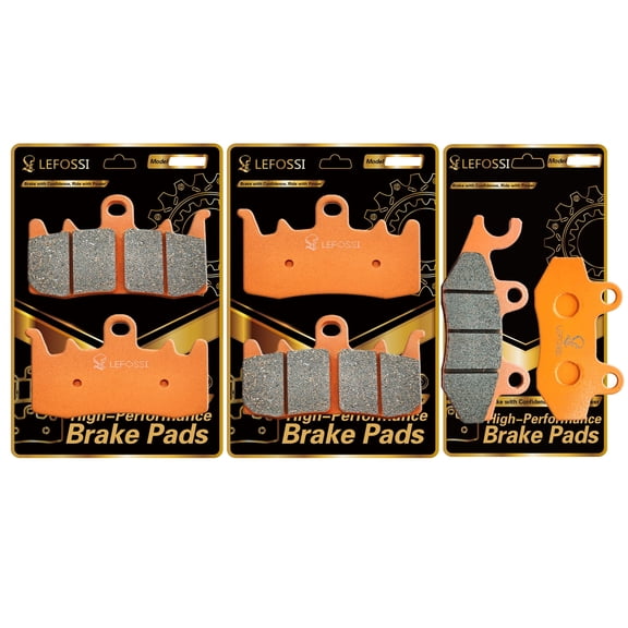 LE LEFOSSI Front and Rear Carbon Fiber Brake Pads Sets Compatible with Fit for Tiger 1200 1215cc Explorer XR XRx XRT XCa XCx 2016 2017 2018 Parts Accessories Replacement Kits FA630F FA228R