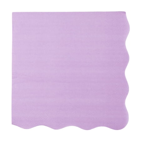 Bonjour Fête Purple Wavy Eco Large Paper Napkins, Disposable Party Supplies, 20 Count, Lunch Size, Picnic, Birthday