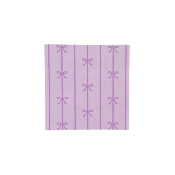 Le Lilac Signature Bow Small Napkins - 20ct