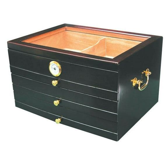 "LE MONTMARTRE" Mahogany Drawers Desktop Humidor for 100 Cigars