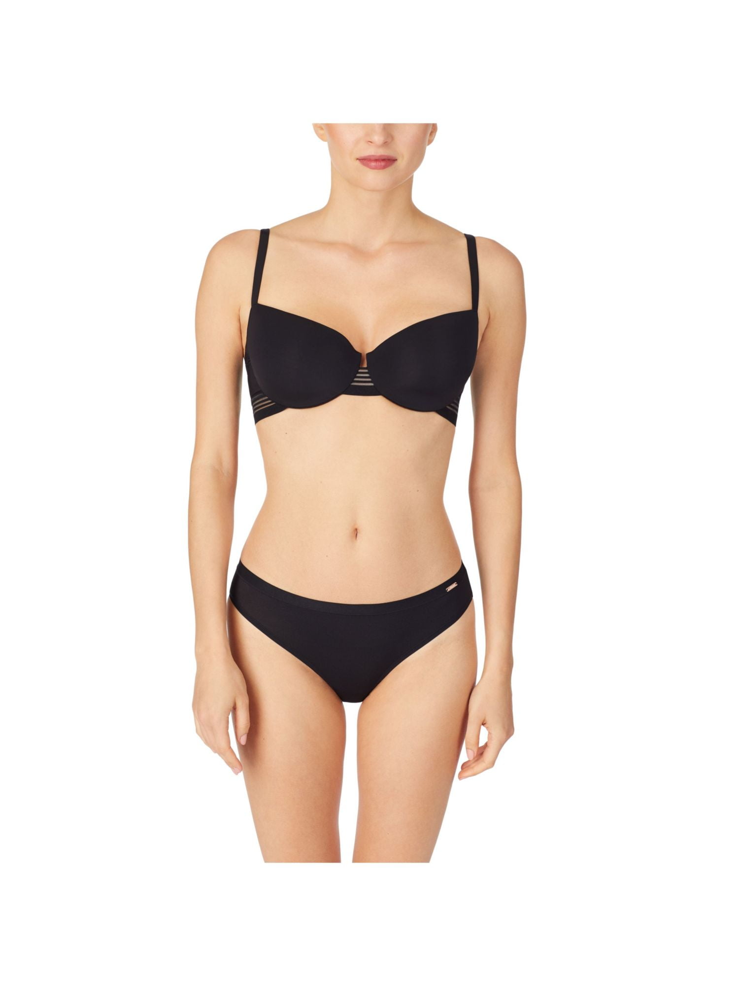 Collections Etc Full-Coverage Posture Support Wireless Lace Bra - Ultra- comfortable, Front Closure, Lined Cups, Full Side Underarm Coverage 