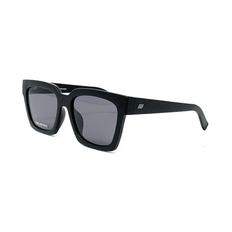 LE SPECS Unisex Polarized Sunglasses Weekend Riot 2102354 Matte Black  Rubber 56mm