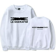 LE SSERAFIM Merch Easy Crewncek Sweatshirt Merch Casual Sweatshirt Unisex Clothing