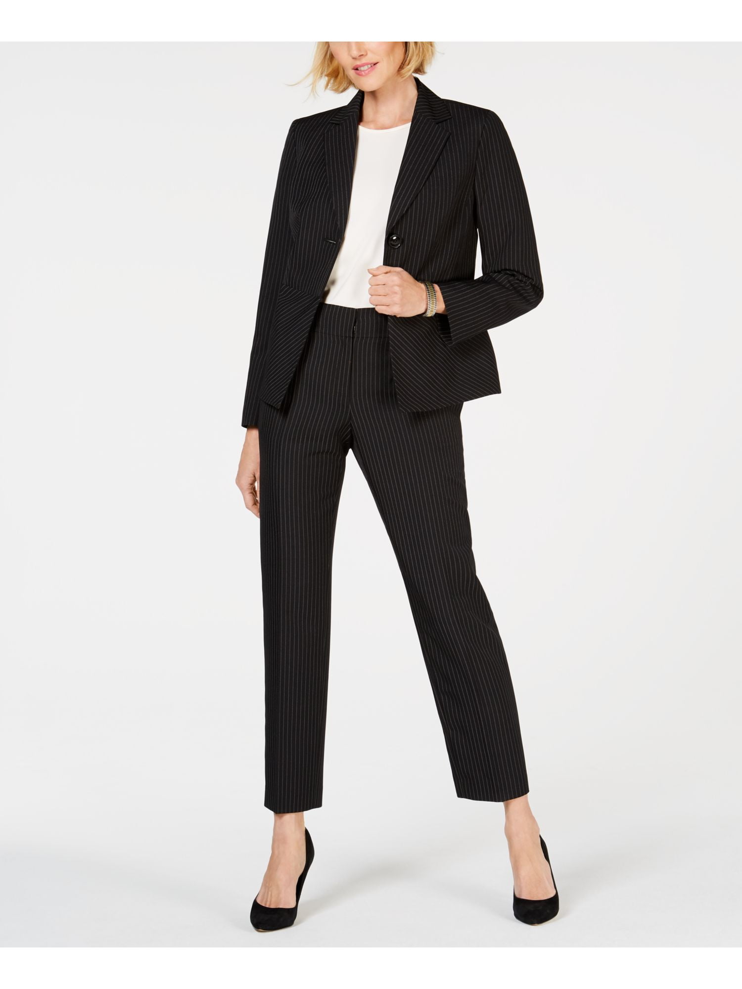 Women's black deals pinstripe blazer