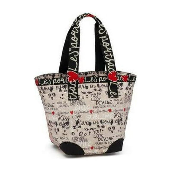 LE Sportsac 2755 dance with me medium manon tote handbag bag black white new