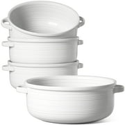 LE TAUCI 22 oz Soup Bowls with Handles, Ceramic French Onion Soup Bowls Microwave Safe, Stackable, Oven and Dishwasher Safe Bowls,Set of 4 Soup Bowls