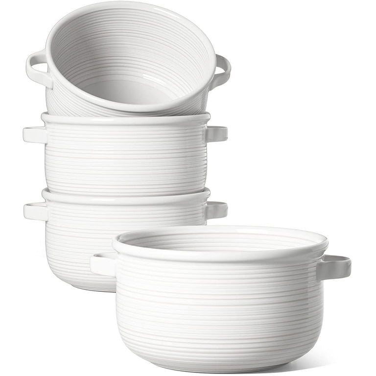 Plastic soup bowls with handles