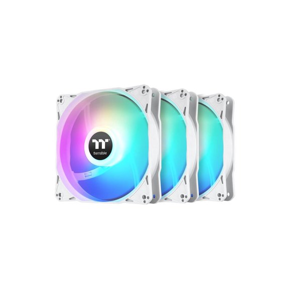 Thermaltake LE120 120mm ARGB Sync PC Cooling Fan, 3-Pack, Snow White
