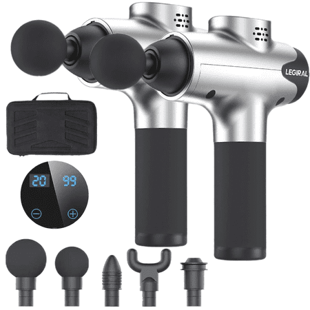 LE3 Massage Gun Handheld Deep Tissue Percussion Massager 20 Speed (Bundle of 2)