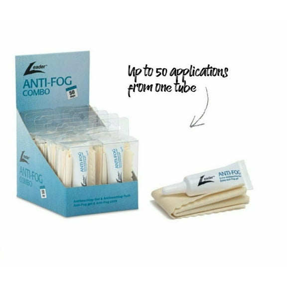 LEADER Anti-Fog Combo Gel / Cloth Travel Purse Healthcare Sport Goggles, 1 tube