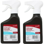 LEADER Hydrogen Peroxide 3% Topical Solution, First Aid Antiseptic, Multi-Purpose Cleaner, Gentle & Effective Disinfectant Spray for Home, Cuts, and Scrapes, Easy-to-Use, 8 Fl Oz Spray Bottle (2 Pack)