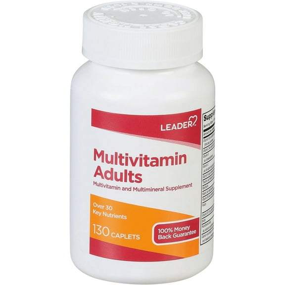 LEADER Multivitamin Adults Caplets, 130 ct Compare to Centrum Daily Nutritional Support