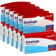 LEADER Super Soft Adult Flight Ear Plugs, Air Pressure Discomfort Relief, Airplane Travel Ear Protection, Helps Inflight Ear Discomfort, Compare to EarPlanes 6 Pairs