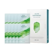 LEADERS Aloe Soothing Skin Renewal Mask   Calms Irritated Skin, Reduces Redness & Provides Deep Hydration   Gentle Formula for Sensitive Skin   Hydrating Face Mask with Aloe Vera   10 Sheets
