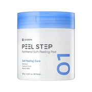 LEADERS PEEL STEP Panthenol Soft Peeling Pad - Soft Peeling Care & Gentle Exfoliating Pads, Deep Hydrating & Moisturizing Face Pad for Dry Skin & Dead Skin Removal, Daily Skincare Routine 80 Pads