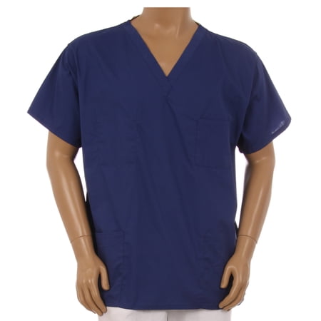 LEADERTUX Unisex Clinic Physician Medical Doctor Nurse reversible Uniform Scrub Top XS-3XL