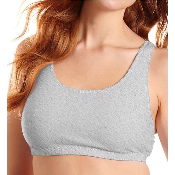 LEADING LADY Heather Grey Everyday Sports Bra, US 38B/C/D, NWOT