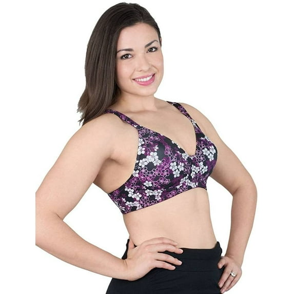 LEADING LADY Molded Padded Seamless Wirefree Bra, Cherry Blossom, 48B