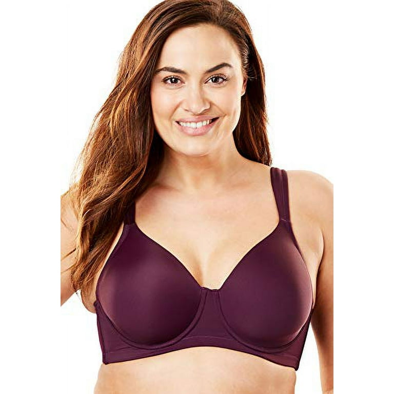 LEADING LADY Womens Molded Padded Seamless Wirefree Bra 