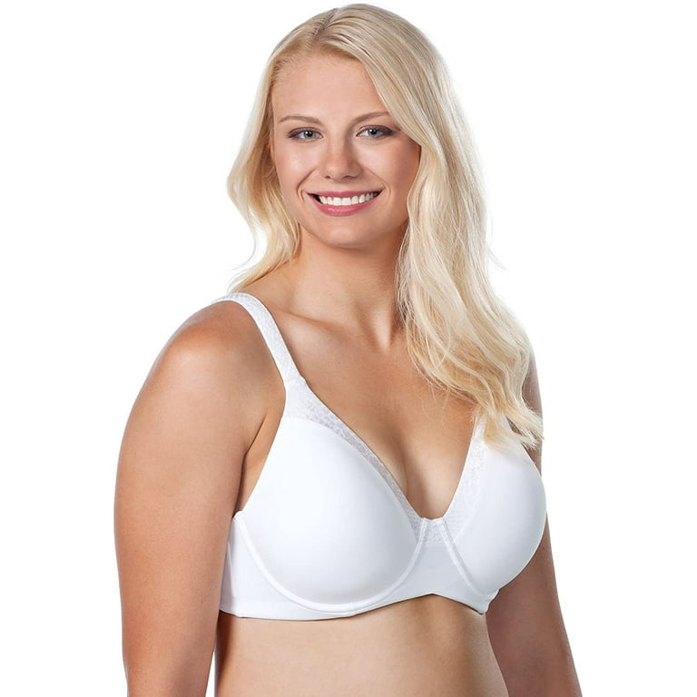 LEADING LADY Women's Plus-Size Plus Size Luxe Body T-Shirt Bra with  Underwire Support Bra, White, 42A 