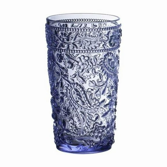 LEADINGWARE GROUP AS-1012PL Paisley HB 17 oz. Purple Set of 4 pcs.