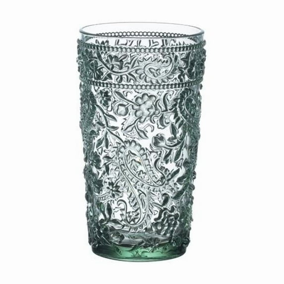 LEADINGWARE GROUP AS-1012TS Paisley HB 17 oz. Turquoise Set of 4 pcs.