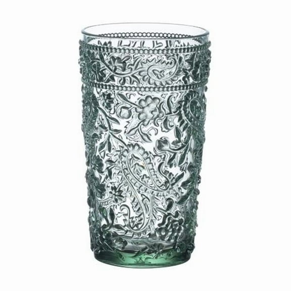 LEADINGWARE GROUP AS-1012TS Paisley HB 17 oz. Turquoise Set of 4 pcs.