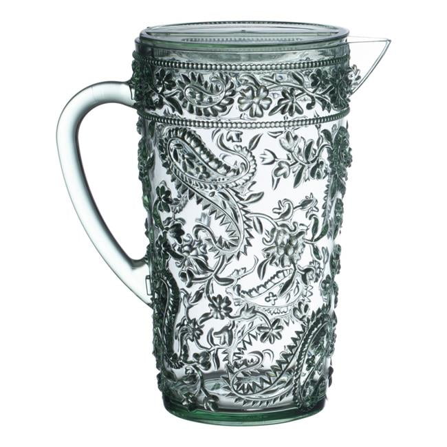 LEADINGWARE GROUP  AC-1016SG Paisley Pitcher 80 oz. Spanish Green