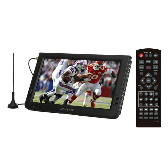 LEADSTAR 10 Inch Portable Digital ATSC TFT HD Screen Freeview TV for Car Caravan Camping Outdoor or Kitchen Support USB