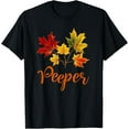 thumbnail image 1 of LEAF PEEPERS Fall Foliage Autumn Leaves T-Shirt, 1 of 3