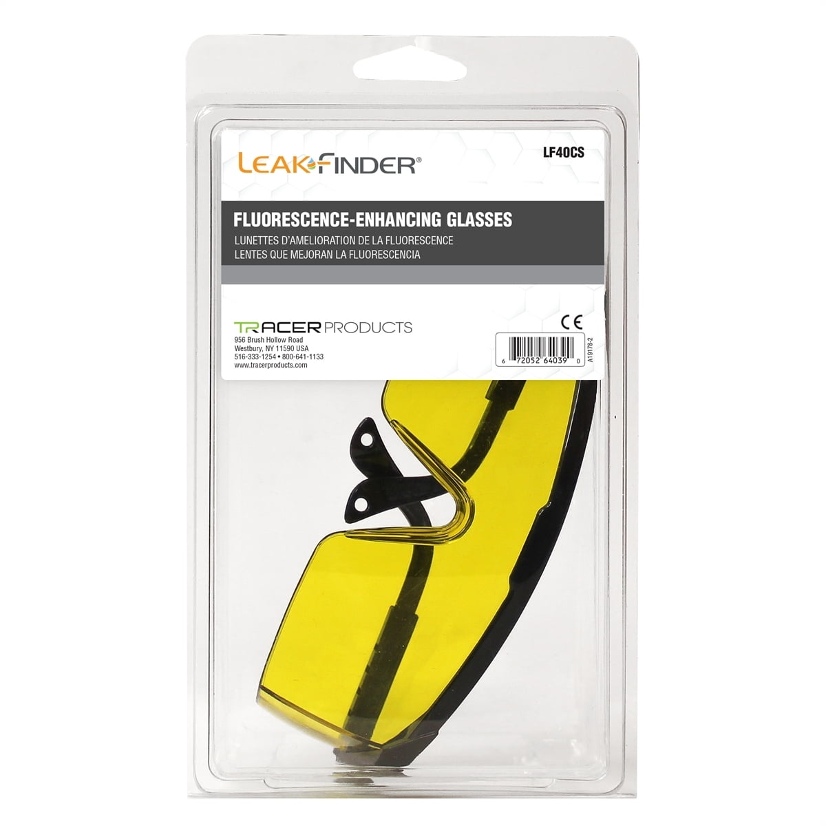 LEAKFINDER LF40CS UV Fluorescent Leak Detection Dye Enhancing Glasses