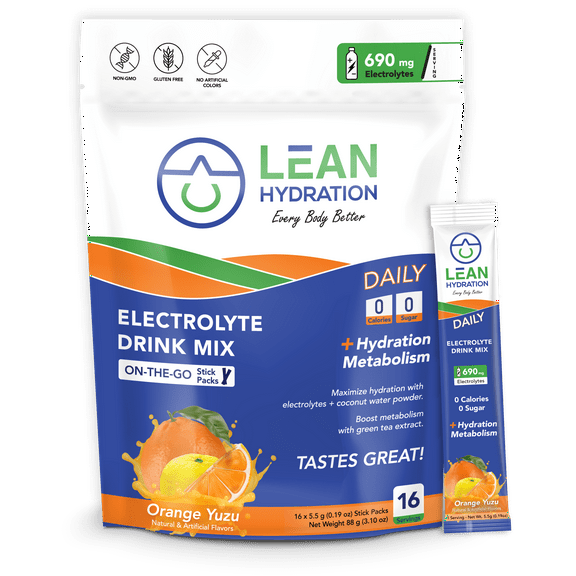 LEAN Hydration Daily Electrolyte Drink Mix 16 Servings