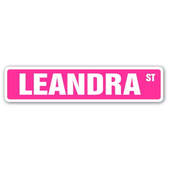 LEANDRA Street Sign Childrens Name Room Sign | Indoor/Outdoor |  30" Wide
