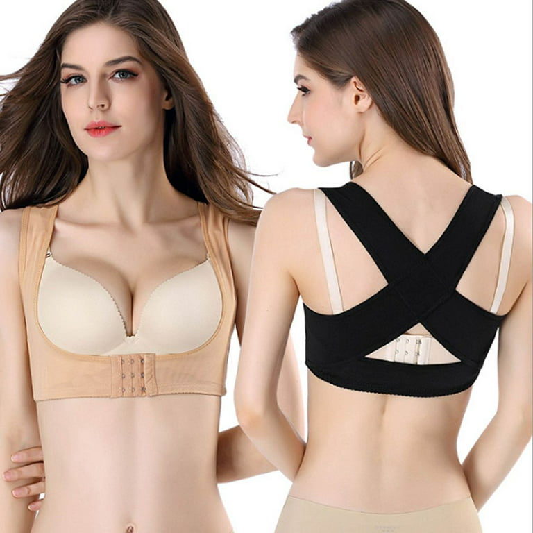 LEAPAIR Women X Type Back Shoulder Body Posture Corrector Chest Brace  Support Belt Vest Breast Lift Bra
