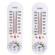 LEAQU 2Pcs/Set Wall Thermometer Indoor Outdoor Hang Garden Greenhouse House Office Room Heating