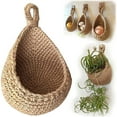 thumbnail image 1 of LEAQU Hanging Wall Vegetable Fruit Baskets,Jute Eco Teardrop Hanging Basket, Bohemian Handwoven Wall Mount Basket For Home Kitchen - 1PC, 1 of 8