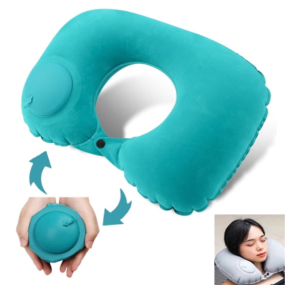 LEAQU Inflatable Neck Pillows for Travel Pillow for airplanes Airplane Pillow for Neck Support Sleeping Travel Neck Pillow Airplane Travel Essentials Car Pillow Flight Plane Pillow Piercing Pillow