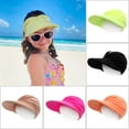 thumbnail image 1 of LEAQU Kids Girls Summer Hat, Sun Visor Hat Wide Brim Summer UV Protection Beach Cap Elastic Hollow Top Style, 1 of 8