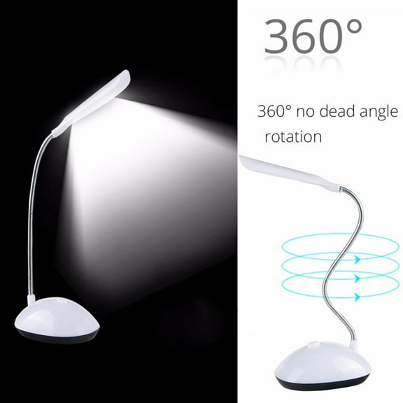 LEAQU LED Desk Lamp Battery Operated Table Lamp, Compact Portable lamp for Dorm Study Office Bedroom, Eye-Caring and Energy Saving