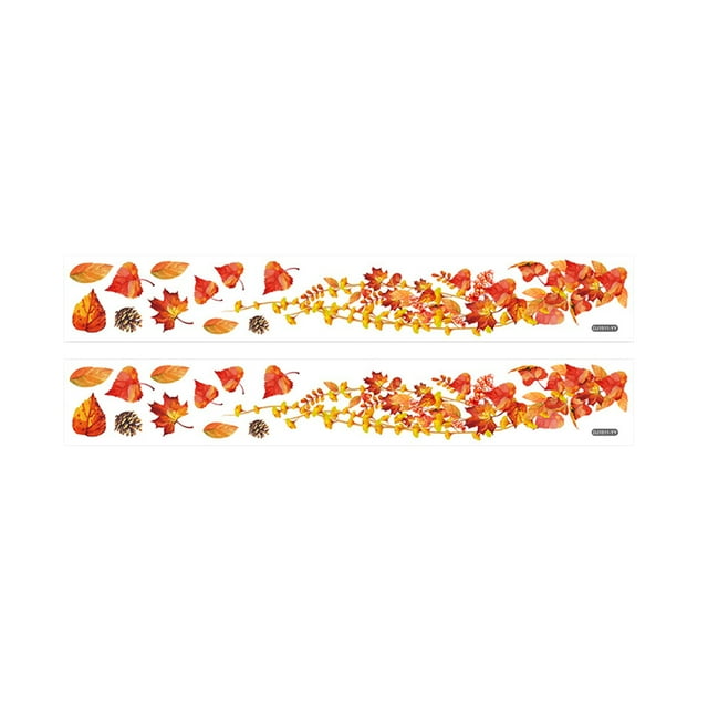 LEAQU Maple Leaf Wall Decals Autumn Leaf Stickers 2pcs Maple Leaf Wall