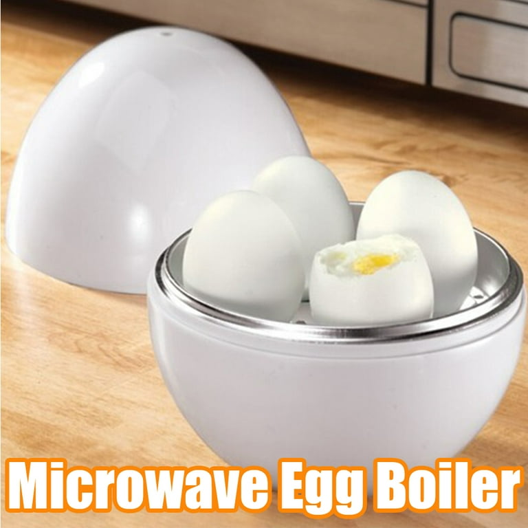 UUGEE Electric Microwave Egg Cooker for Hard Boiled with Automatic Shut off  Mini 7 Capacity Eggs Maker for Poached, Omelets, White