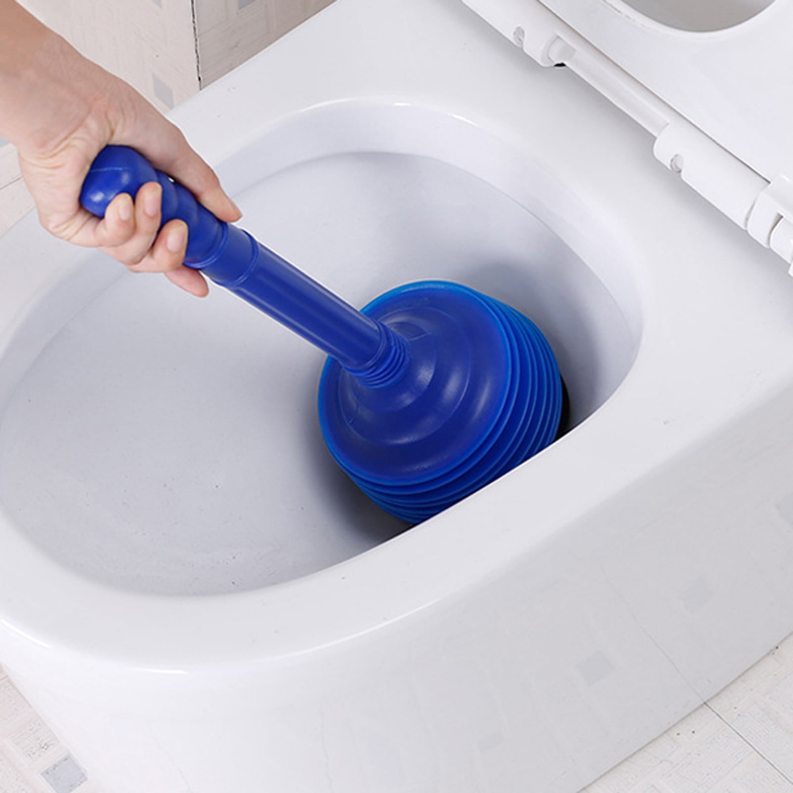 2pcs Home Toilet Brush Wooden Long Handle Toilet Cleaner Brush for Hotel Bathroom and Household (Random Color), Size: 57*5cm