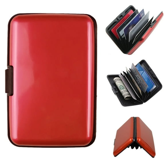 LEAQU RFID Wallets, Waterproof Aluminium RFID Blocking Business ID Credit Card Holder Case Pocket for Women & Men Business Card Holders (Multicolored)