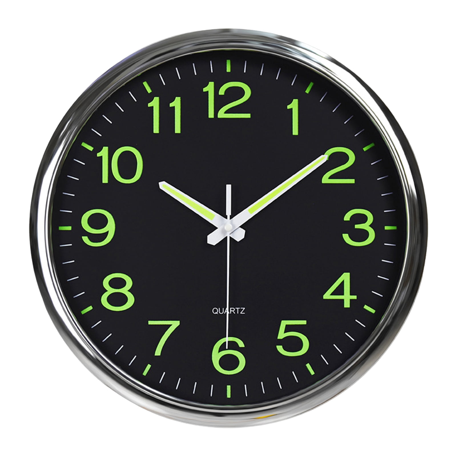LEAQU Wall Clock with Glow in the Dark Hands Luminous Wall Clock for