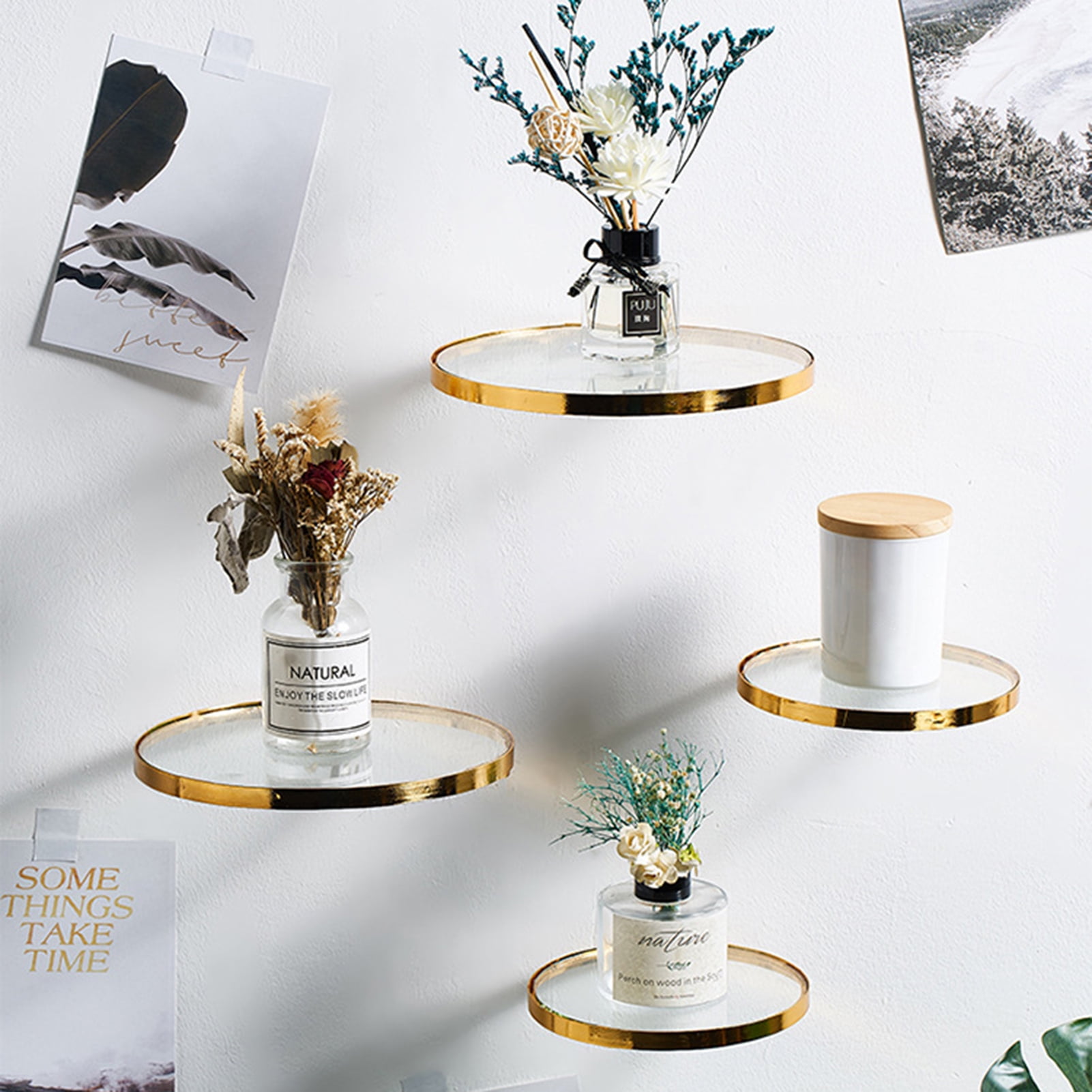 Decorative online glass shelves