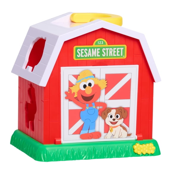 Sesame Street Elmo's Learn & Sort Barn with Music and Sounds, 6-pieces, Learn Shapes, Sounds, and Problem-Solving Skills, Toy for Girls, Boys, Kids, Ages 2 and Up