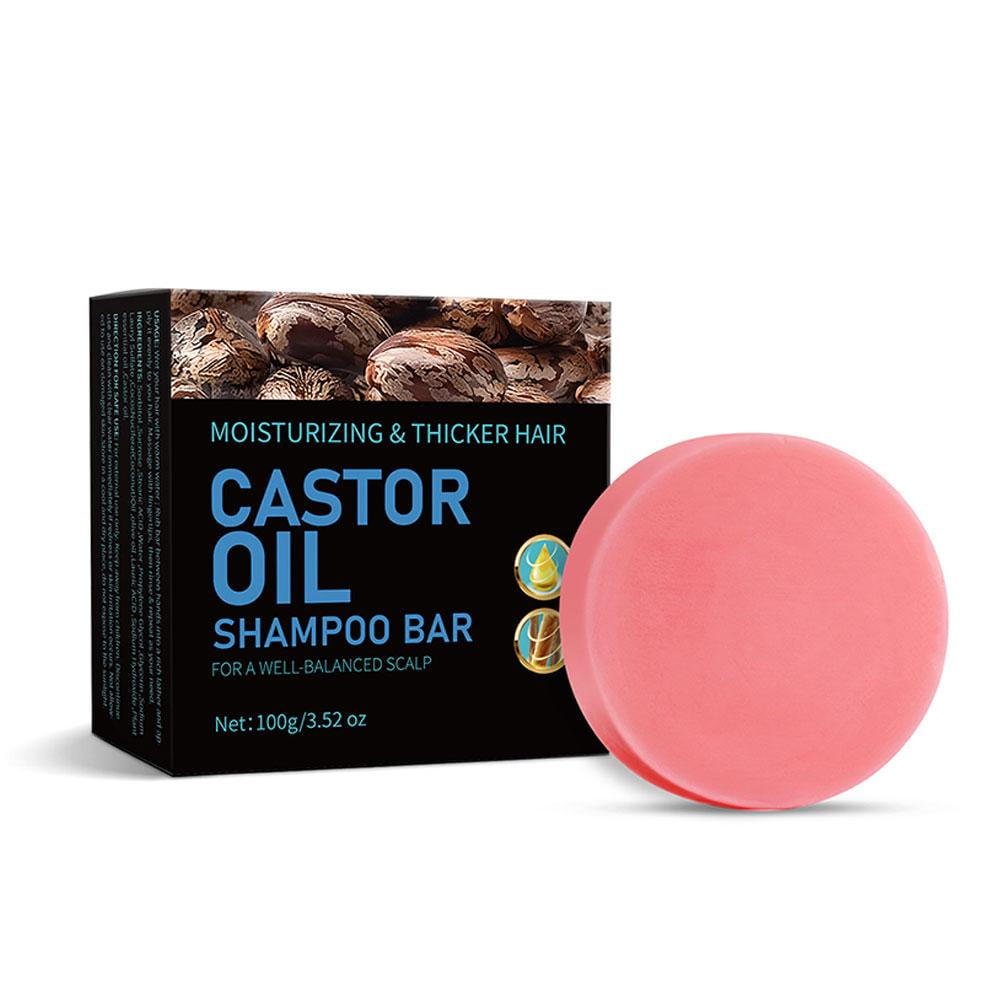 LEARNEVER 100g Castor Oil Soap (shampoo) with Foaming Net Cleaning and ...